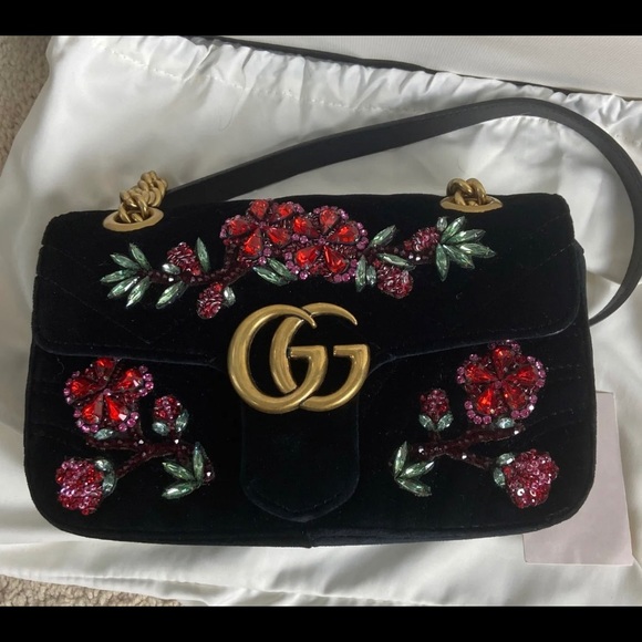 Handbags - GUCCI
GG Marmont small crystal velvet shoulder bag